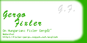 gergo fixler business card